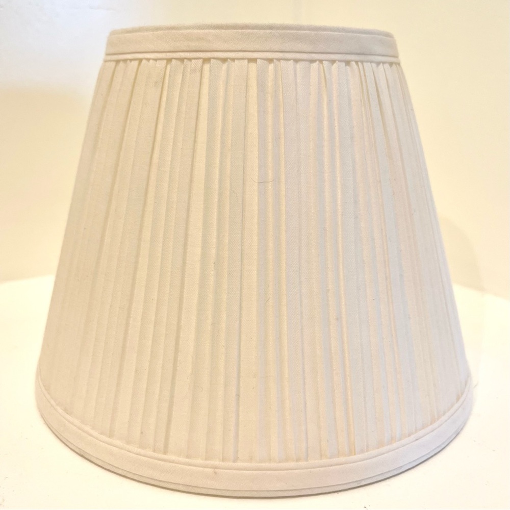 Vintage empire pleated cream lamp shade